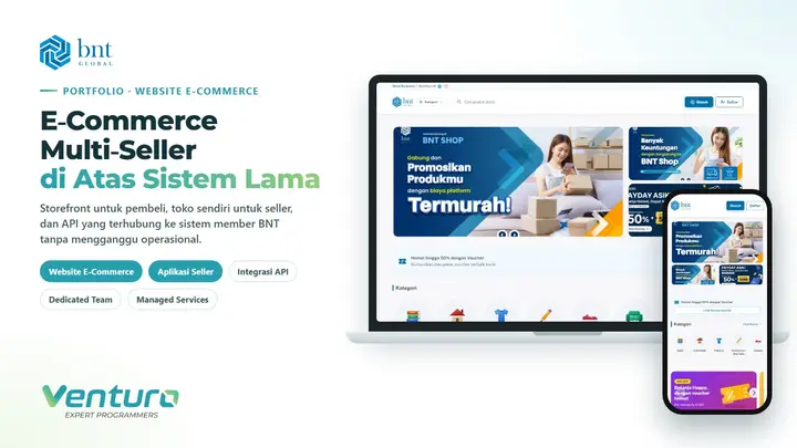 Website E-Commerce BNT Global: Seller Punya Toko Sendiri