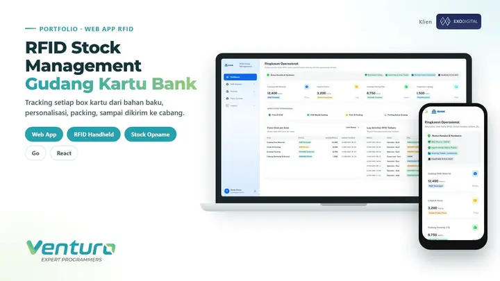 Aplikasi RFID Stock Management untuk Gudang Kartu Bank