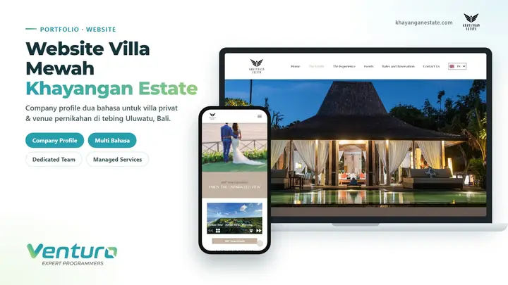 Website Villa untuk Khayangan Estate: Siap Tamu Global