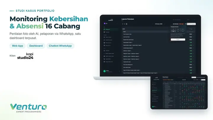 Aplikasi Monitoring Kebersihan & Absensi AI Kopi Studio24