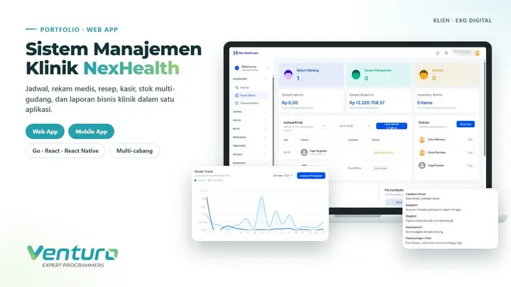 Aplikasi Manajemen Klinik NexHealth: Rekam Medis hingga Stok